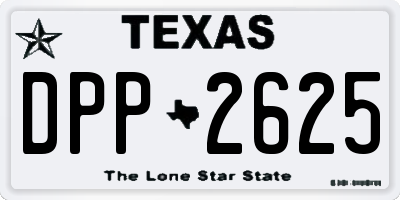 TX license plate DPP2625