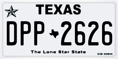 TX license plate DPP2626