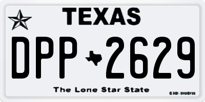 TX license plate DPP2629