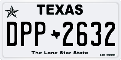 TX license plate DPP2632