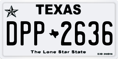 TX license plate DPP2636