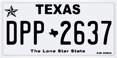 TX license plate DPP2637