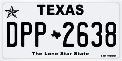 TX license plate DPP2638