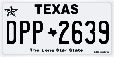 TX license plate DPP2639