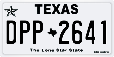 TX license plate DPP2641