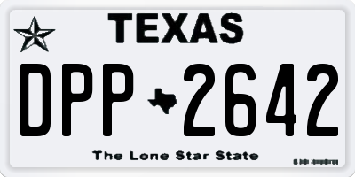 TX license plate DPP2642