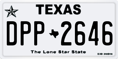 TX license plate DPP2646