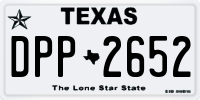 TX license plate DPP2652