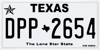 TX license plate DPP2654