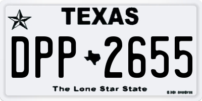 TX license plate DPP2655