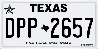 TX license plate DPP2657