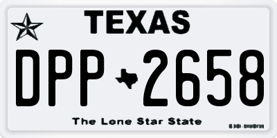 TX license plate DPP2658