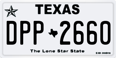 TX license plate DPP2660