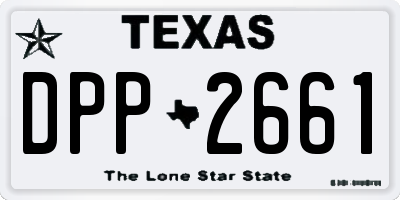 TX license plate DPP2661