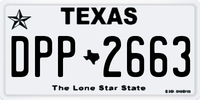 TX license plate DPP2663