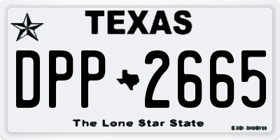 TX license plate DPP2665