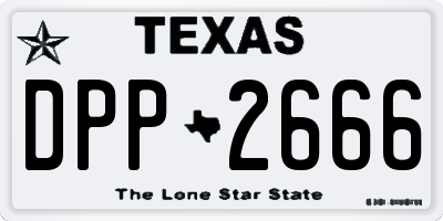 TX license plate DPP2666