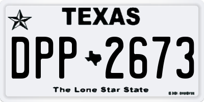 TX license plate DPP2673