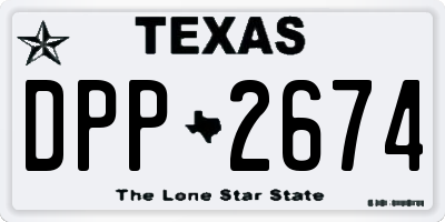 TX license plate DPP2674