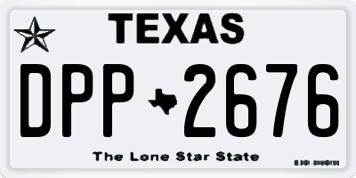 TX license plate DPP2676