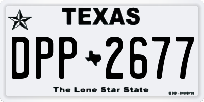 TX license plate DPP2677