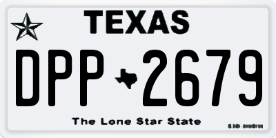 TX license plate DPP2679