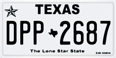 TX license plate DPP2687