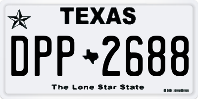 TX license plate DPP2688