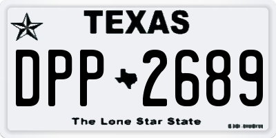 TX license plate DPP2689