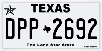 TX license plate DPP2692