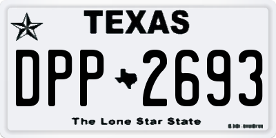 TX license plate DPP2693