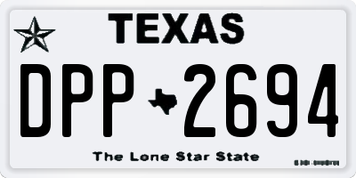 TX license plate DPP2694