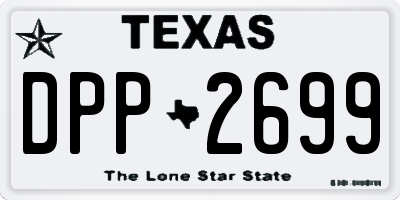 TX license plate DPP2699