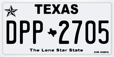 TX license plate DPP2705