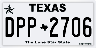 TX license plate DPP2706