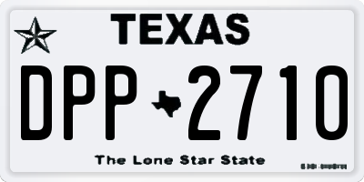 TX license plate DPP2710