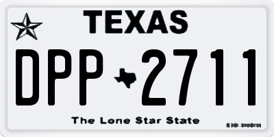 TX license plate DPP2711