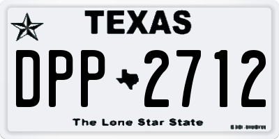 TX license plate DPP2712