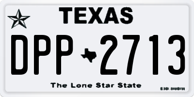 TX license plate DPP2713