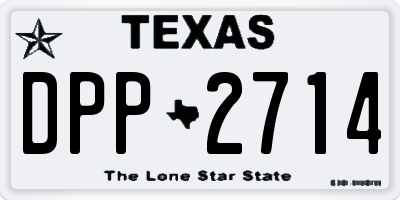 TX license plate DPP2714