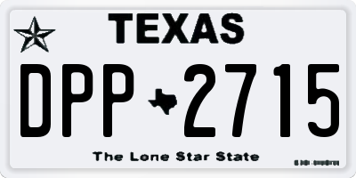 TX license plate DPP2715