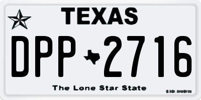 TX license plate DPP2716