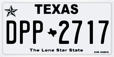 TX license plate DPP2717