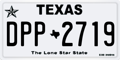 TX license plate DPP2719