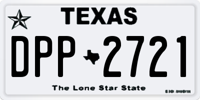 TX license plate DPP2721