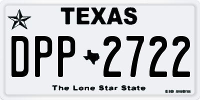 TX license plate DPP2722