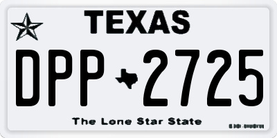 TX license plate DPP2725