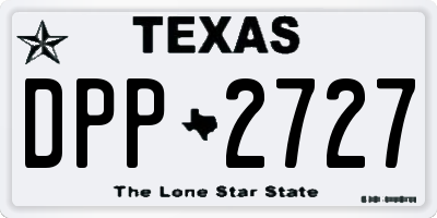 TX license plate DPP2727