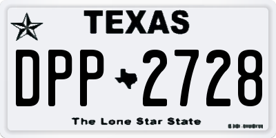 TX license plate DPP2728