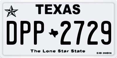 TX license plate DPP2729